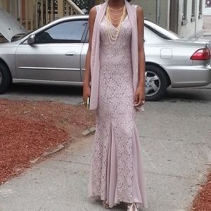Sequins Open Back Long Sleeveless Dress